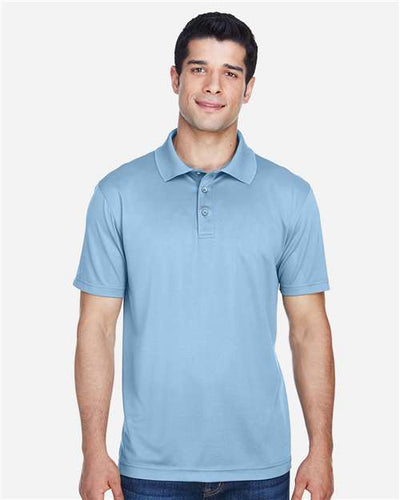Harriton M315 Light Blue — on model front