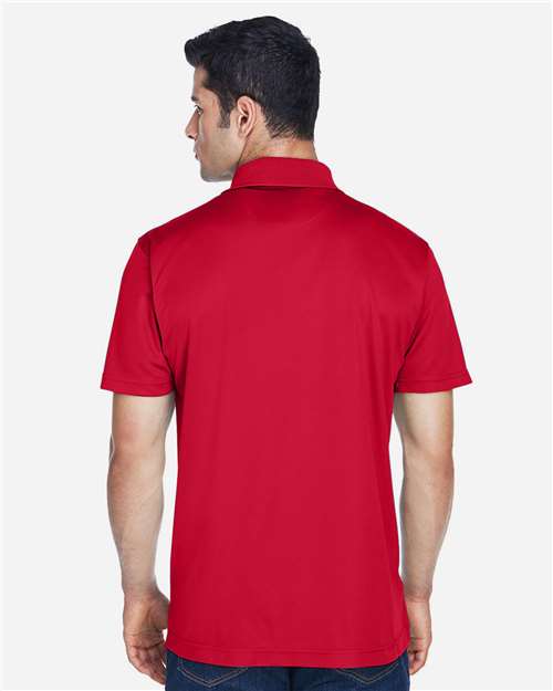 Harriton M315 Red — on model back