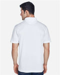 Harriton M315 White — on model back
