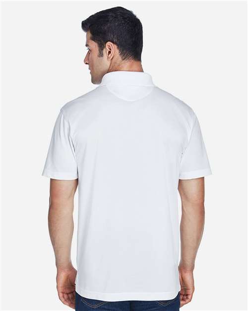 Harriton M315 White — on model back