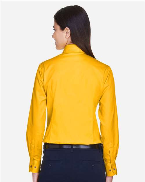 Harriton M500W Sunray Yellow — on model back
