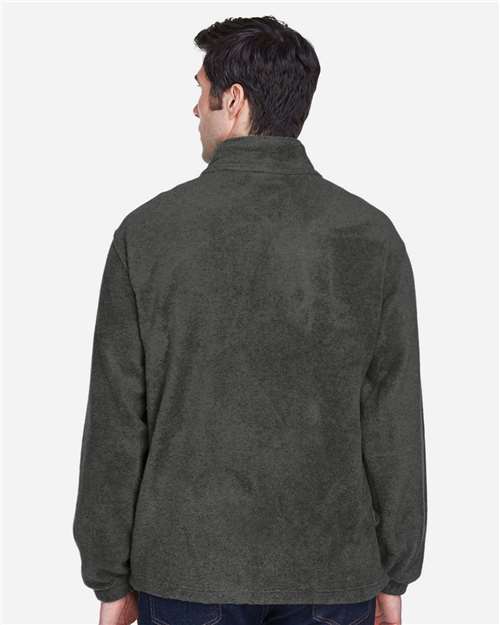 Harriton M990 Charcoal — on model back