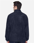 Harriton M990 Navy — on model back