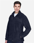 Harriton M990 Navy — on model side
