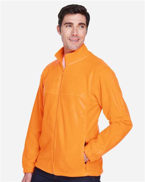Harriton M990 Safety Orange — on model side