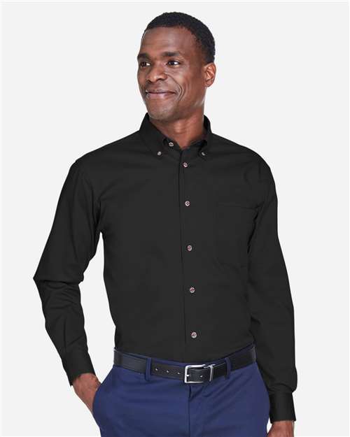 Harriton M500 Black — on model front