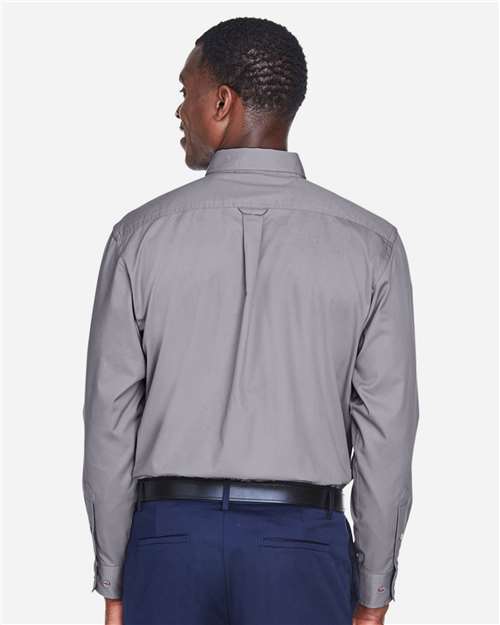 Harriton M500 Dark Grey — on model back