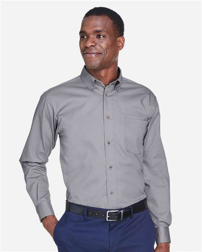 Harriton M500 Dark Grey — on model front