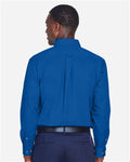 Harriton M500 French Blue — on model back
