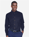 Harriton M500 Navy — on model front