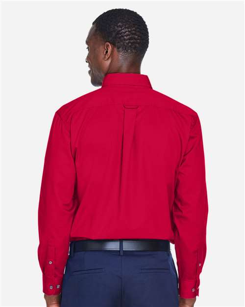 Harriton M500 Red — on model back
