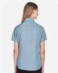Harriton M560W Cloud Blue — on model back