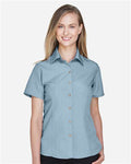 Harriton M560W Cloud Blue — on model front