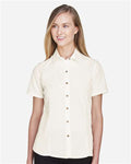 Harriton M560W Cream — on model front