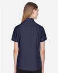 Harriton M560W Navy — on model back