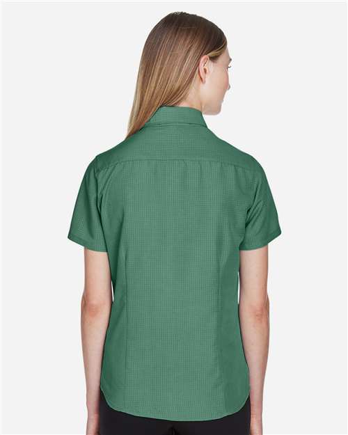 Harriton M560W Palm Green — on model back