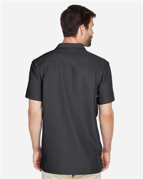 Harriton M560 Black — on model back