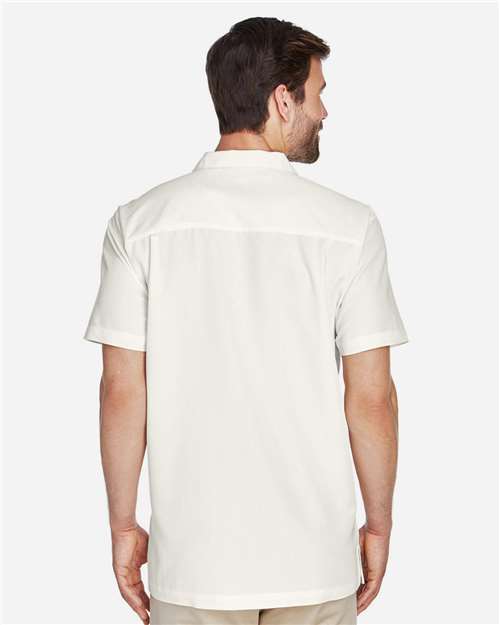 Harriton M560 Cream — on model back