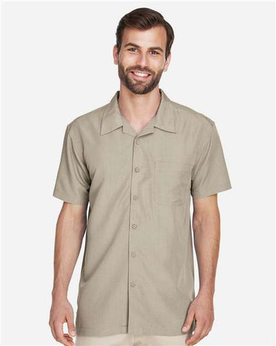 Harriton M560 Khaki — on model front