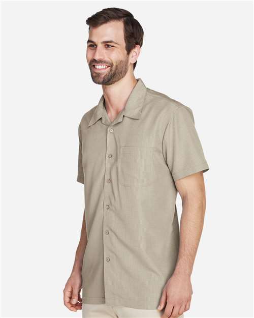 Harriton M560 Khaki — on model side