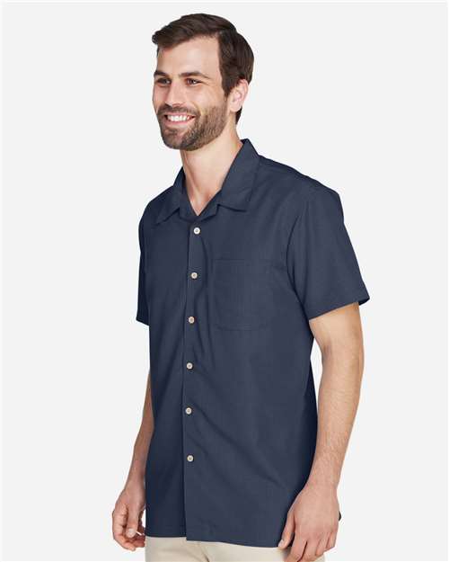 Harriton M560 Navy — on model side