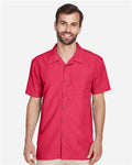 Harriton M560 Parrot Red — on model front