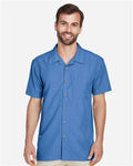 Harriton M560 Pool Blue — on model front