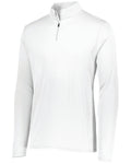 Unisex Attain Quarter-Zip Pullover - White