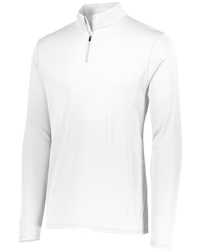 Unisex Attain Quarter-Zip Pullover - White