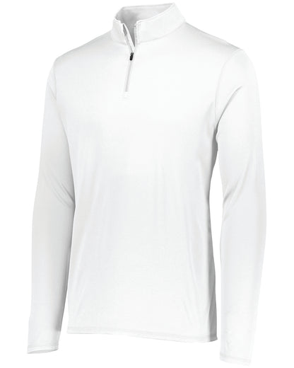 Unisex Attain Quarter-Zip Pullover - White