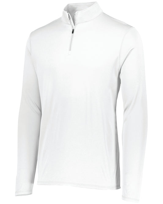 Unisex Attain Quarter-Zip Pullover - White