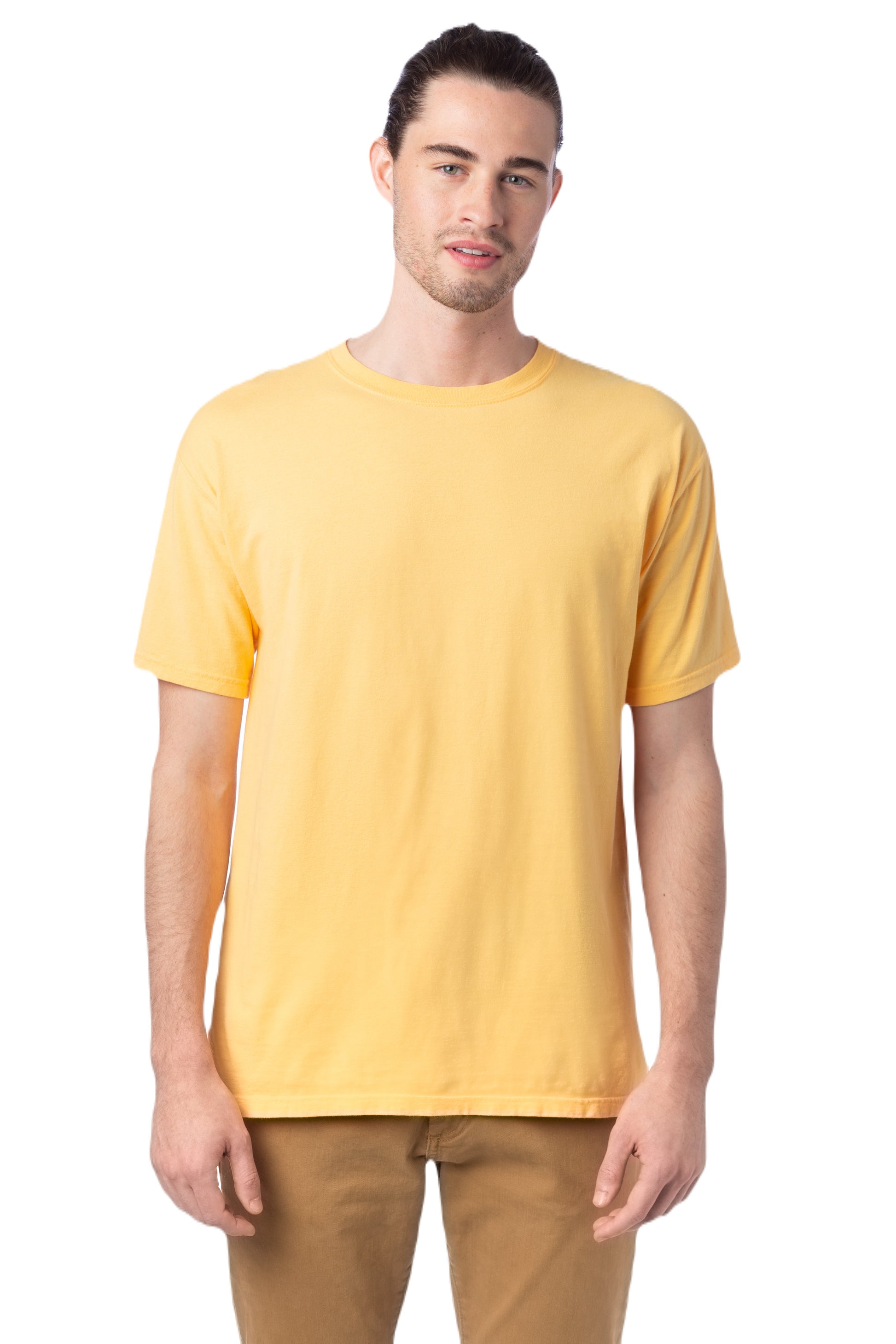 100% Ringspun Cotton Garment-Dyed T-Shirt - Butterscotch