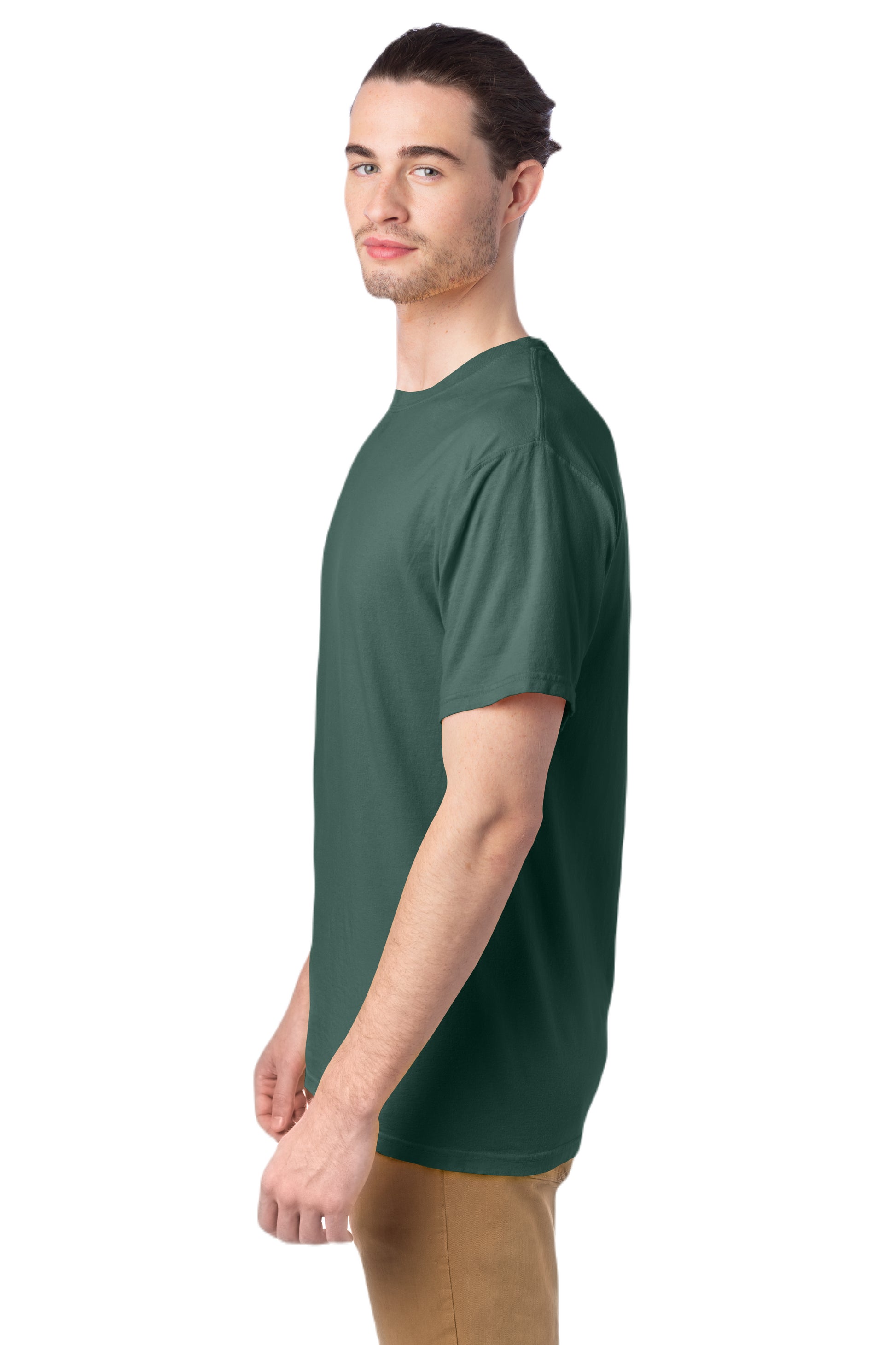 100% Ringspun Cotton Garment-Dyed T-Shirt - Field Green