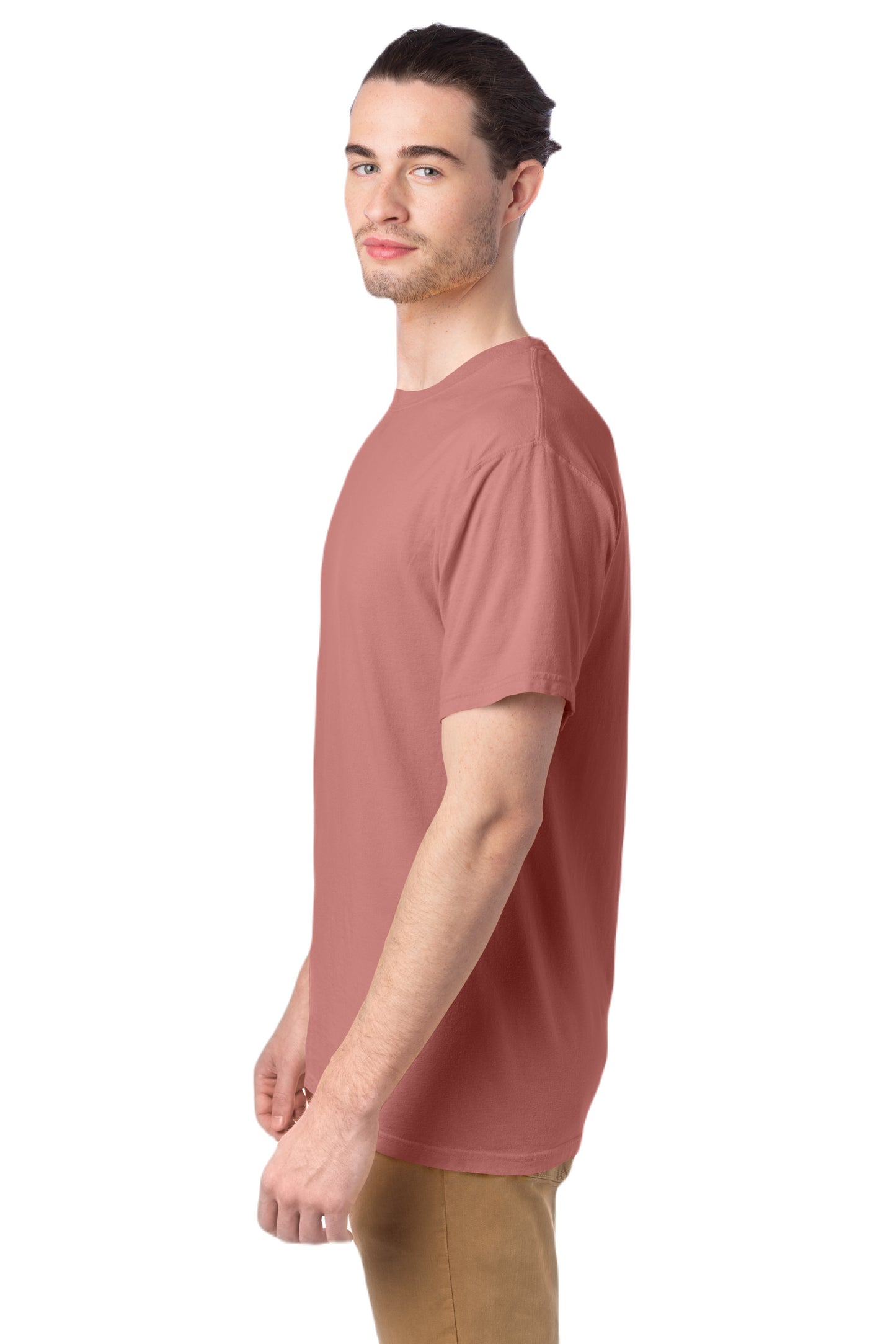 100% Ringspun Cotton Garment-Dyed T-Shirt - Mauve