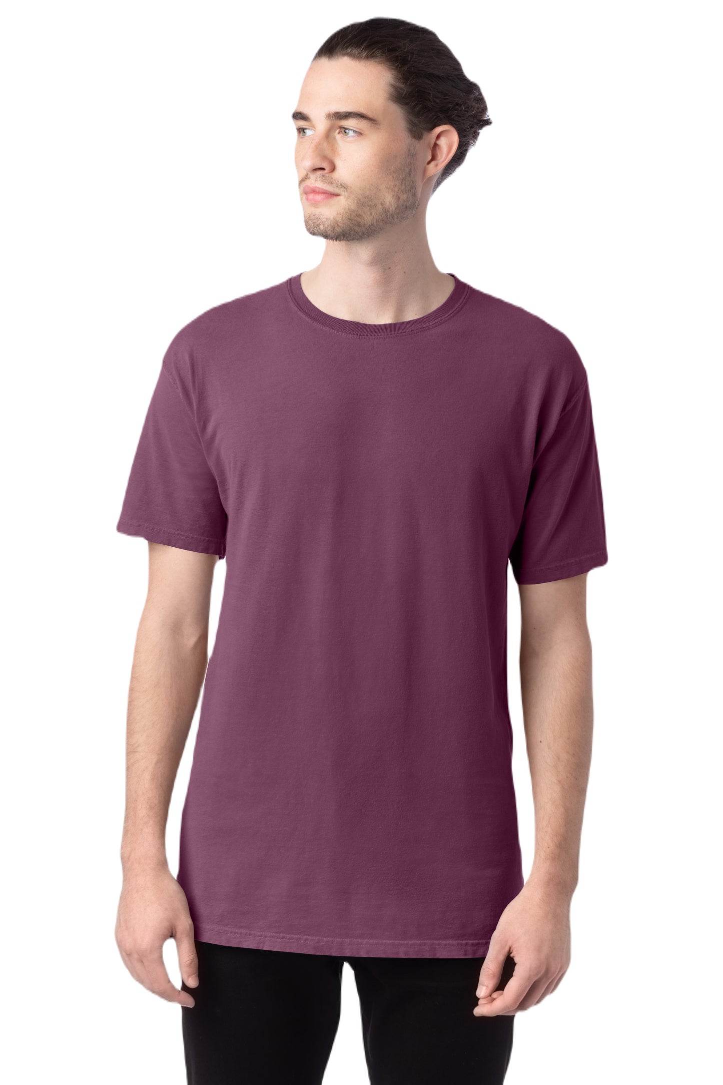 100% Ringspun Cotton Garment-Dyed T-Shirt - Purple Plm Raisn