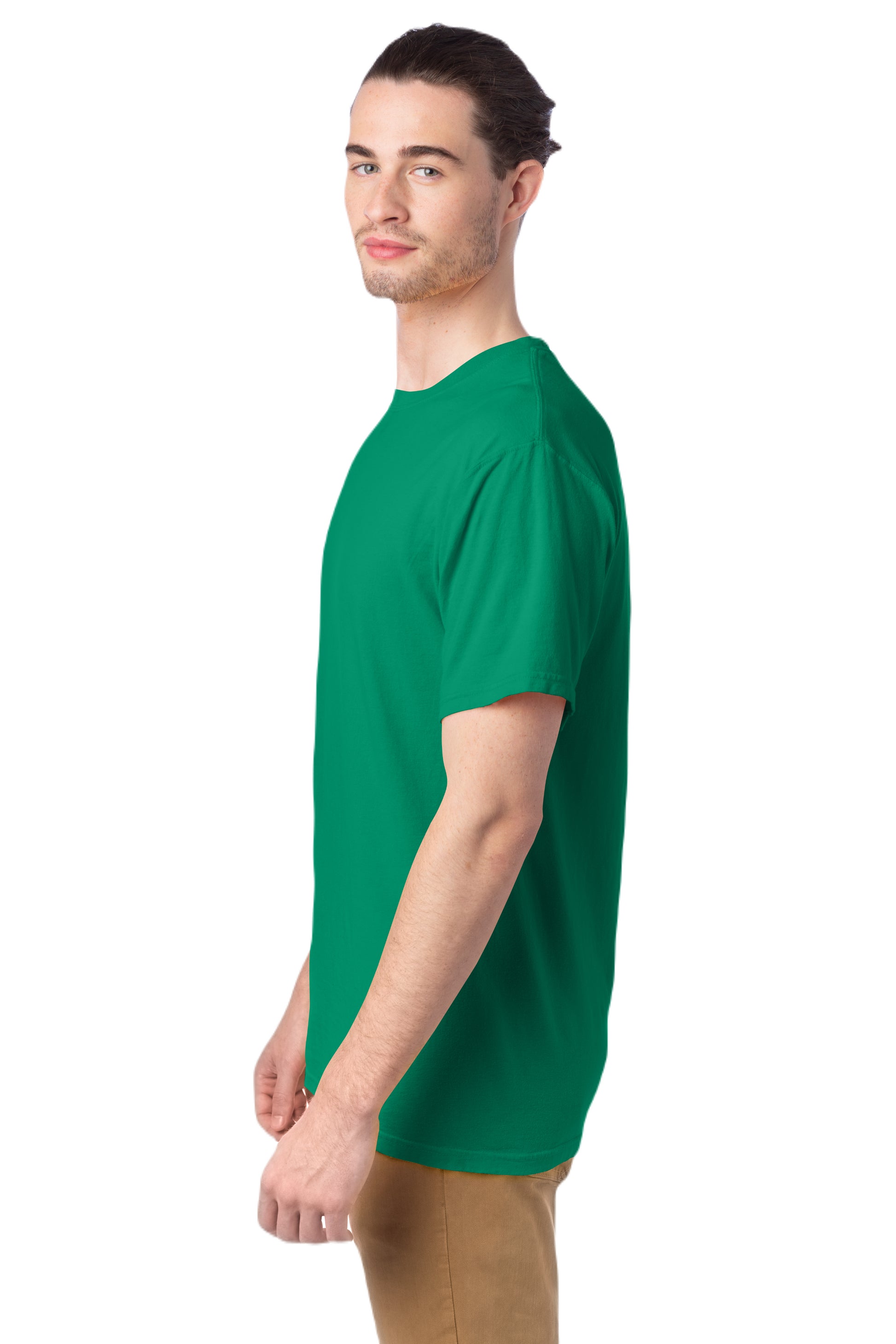 100% Ringspun Cotton Garment-Dyed T-Shirt - Rich Green Grass