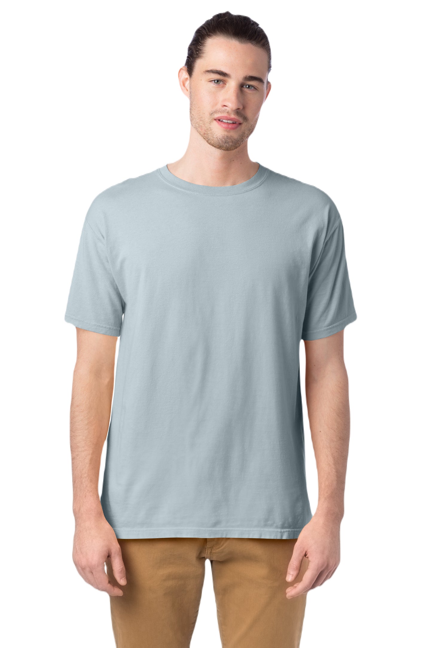 100% Ringspun Cotton Garment-Dyed T-Shirt - Soothing Blue