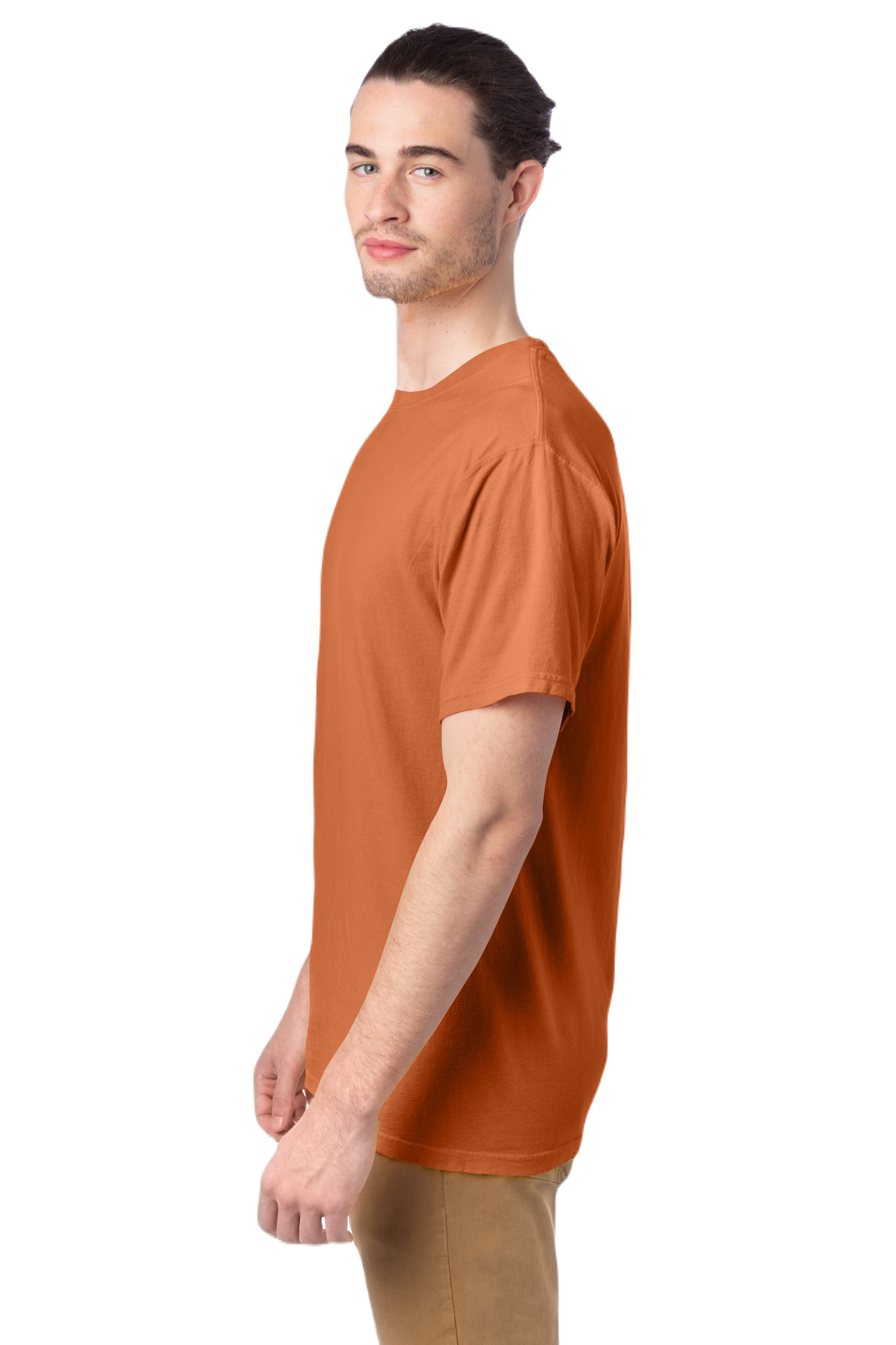 100% Ringspun Cotton Garment-Dyed T-Shirt - Texas Orange