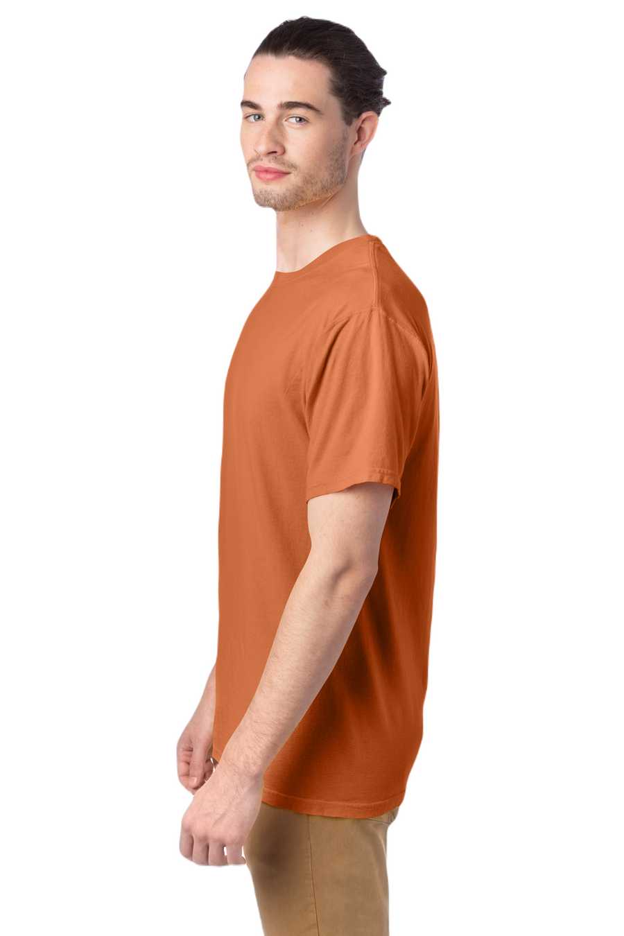 100% Ringspun Cotton Garment-Dyed T-Shirt - Texas Orange