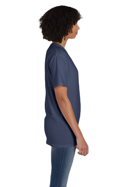 Unisex 100% Ringspun Cotton Garment-Dyed T-Shirt with Pocket - Anchor Slate