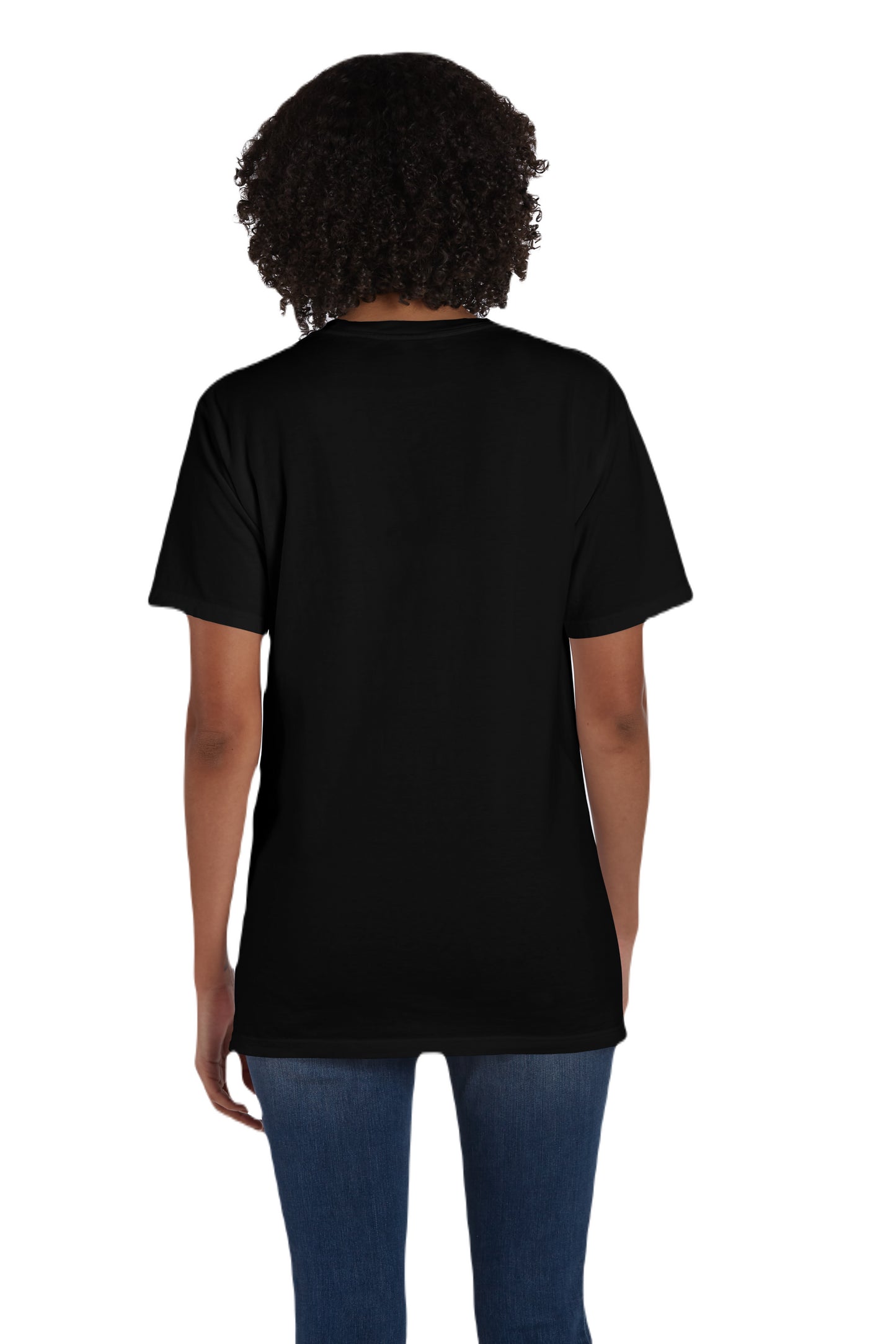Unisex 100% Ringspun Cotton Garment-Dyed T-Shirt with Pocket - Black
