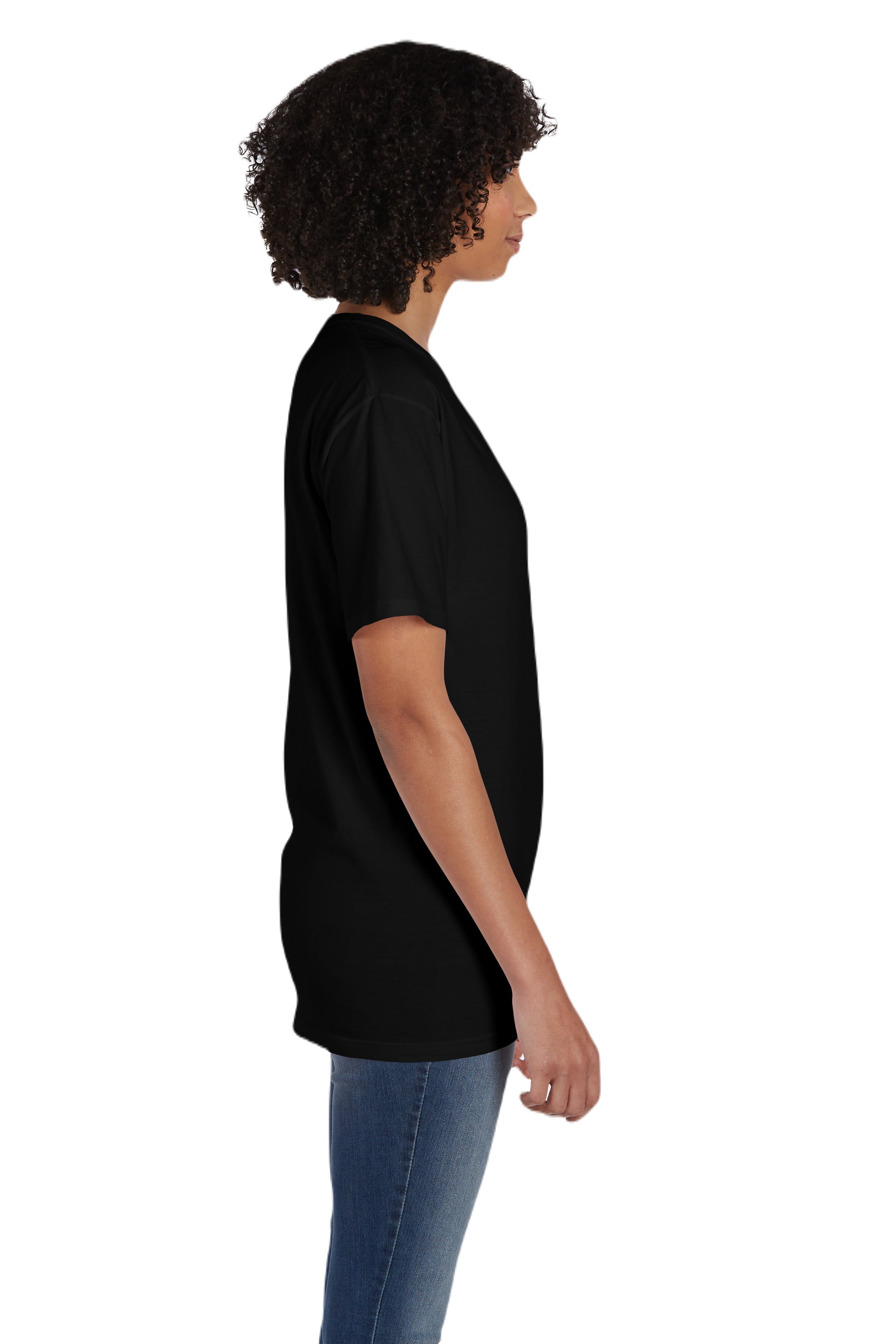 Unisex 100% Ringspun Cotton Garment-Dyed T-Shirt with Pocket - Black