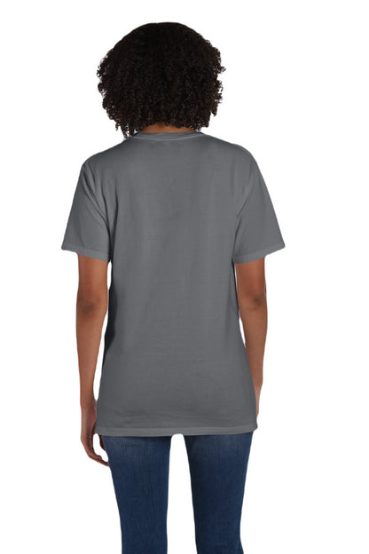 Unisex 100% Ringspun Cotton Garment-Dyed T-Shirt with Pocket - Concrete