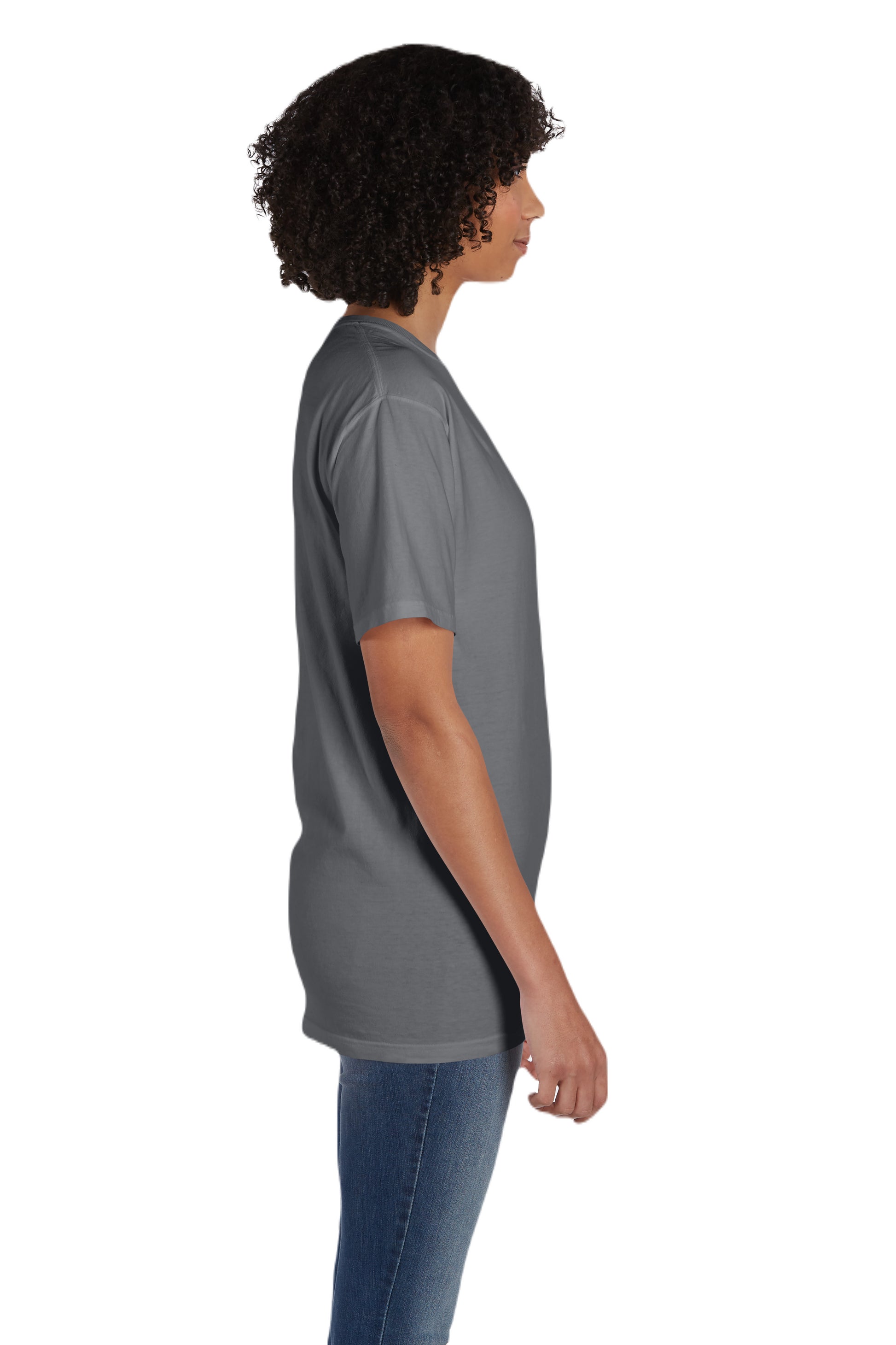Unisex 100% Ringspun Cotton Garment-Dyed T-Shirt with Pocket - Concrete