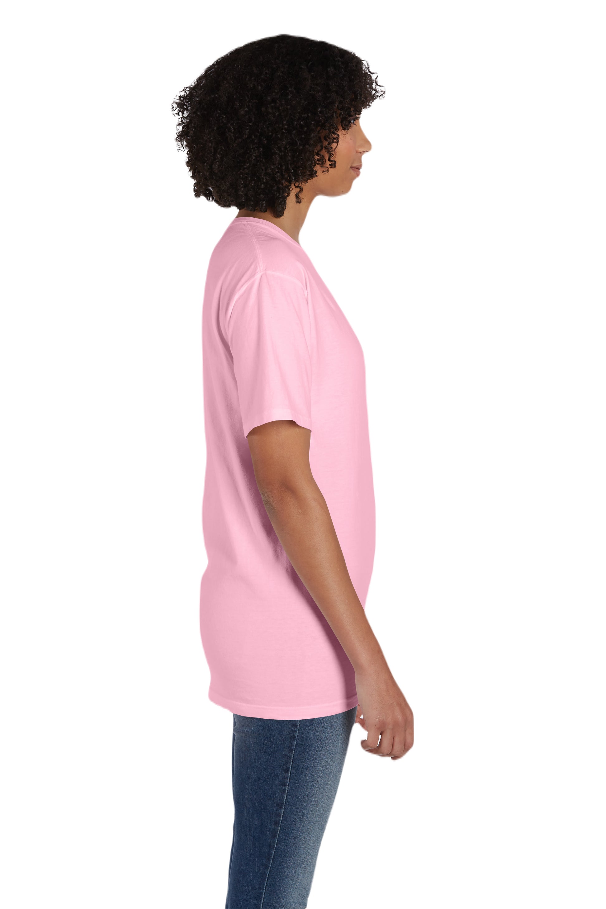 Unisex 100% Ringspun Cotton Garment-Dyed T-Shirt with Pocket - Cotton Candy