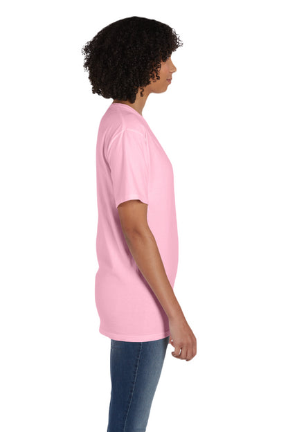 Unisex 100% Ringspun Cotton Garment-Dyed T-Shirt with Pocket - Cotton Candy
