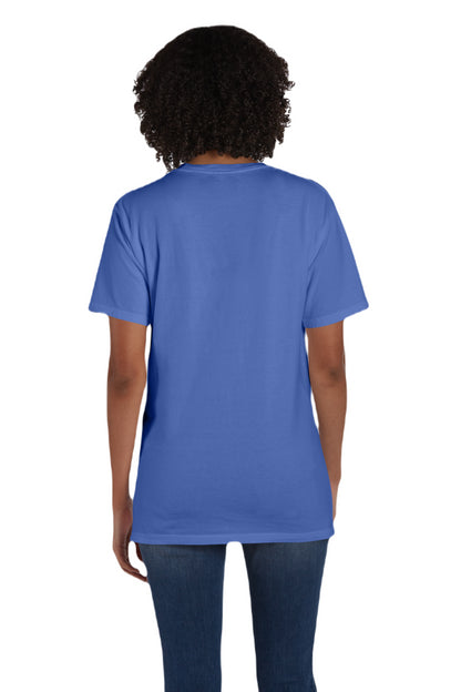 Unisex 100% Ringspun Cotton Garment-Dyed T-Shirt with Pocket - Deep Forte