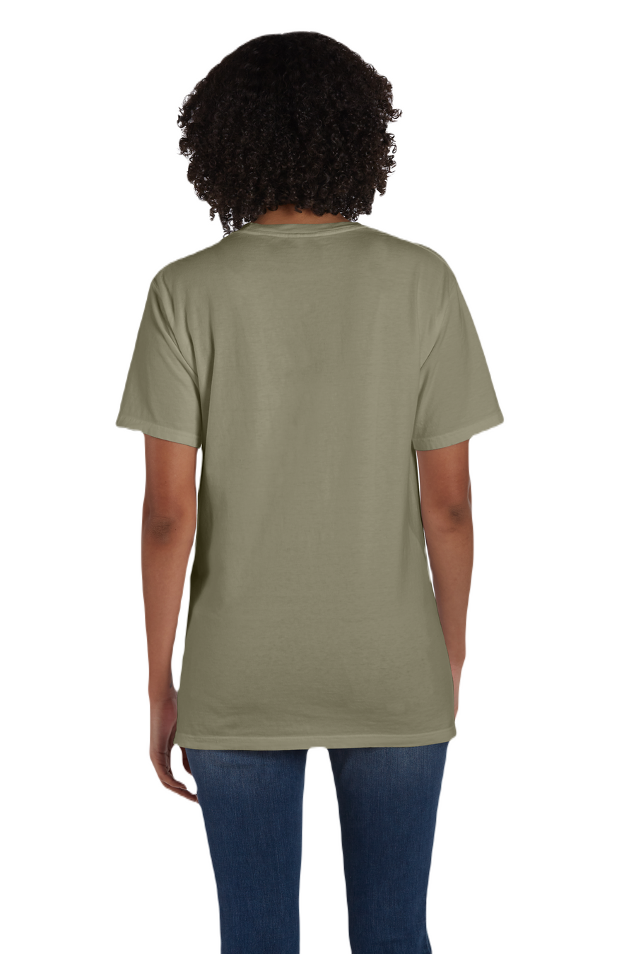 Unisex 100% Ringspun Cotton Garment-Dyed T-Shirt with Pocket - Faded Fatigue