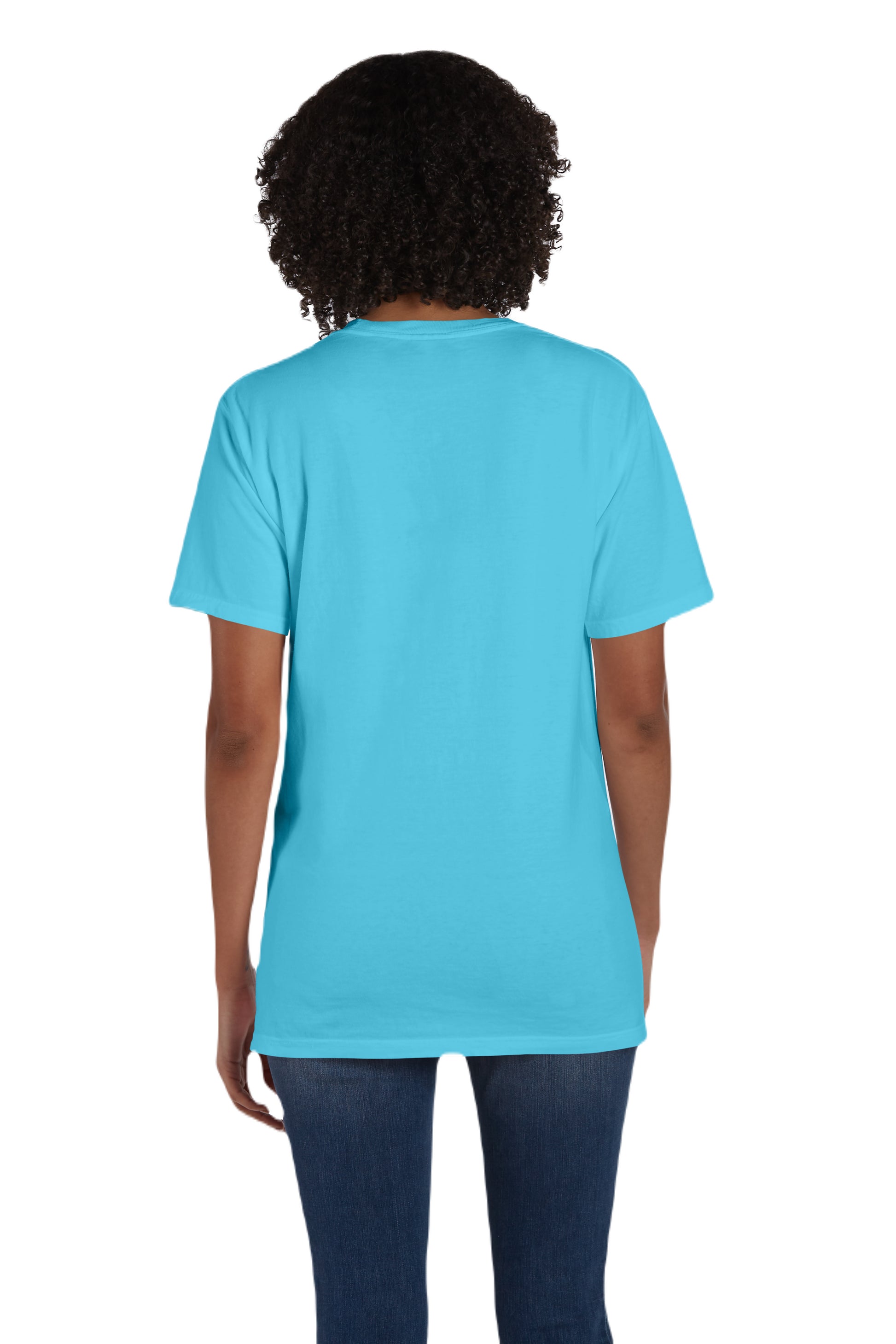 Unisex 100% Ringspun Cotton Garment-Dyed T-Shirt with Pocket - Freshwater