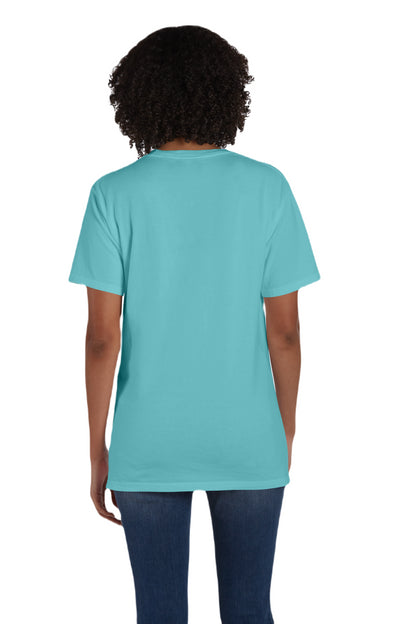Unisex 100% Ringspun Cotton Garment-Dyed T-Shirt with Pocket - Mint